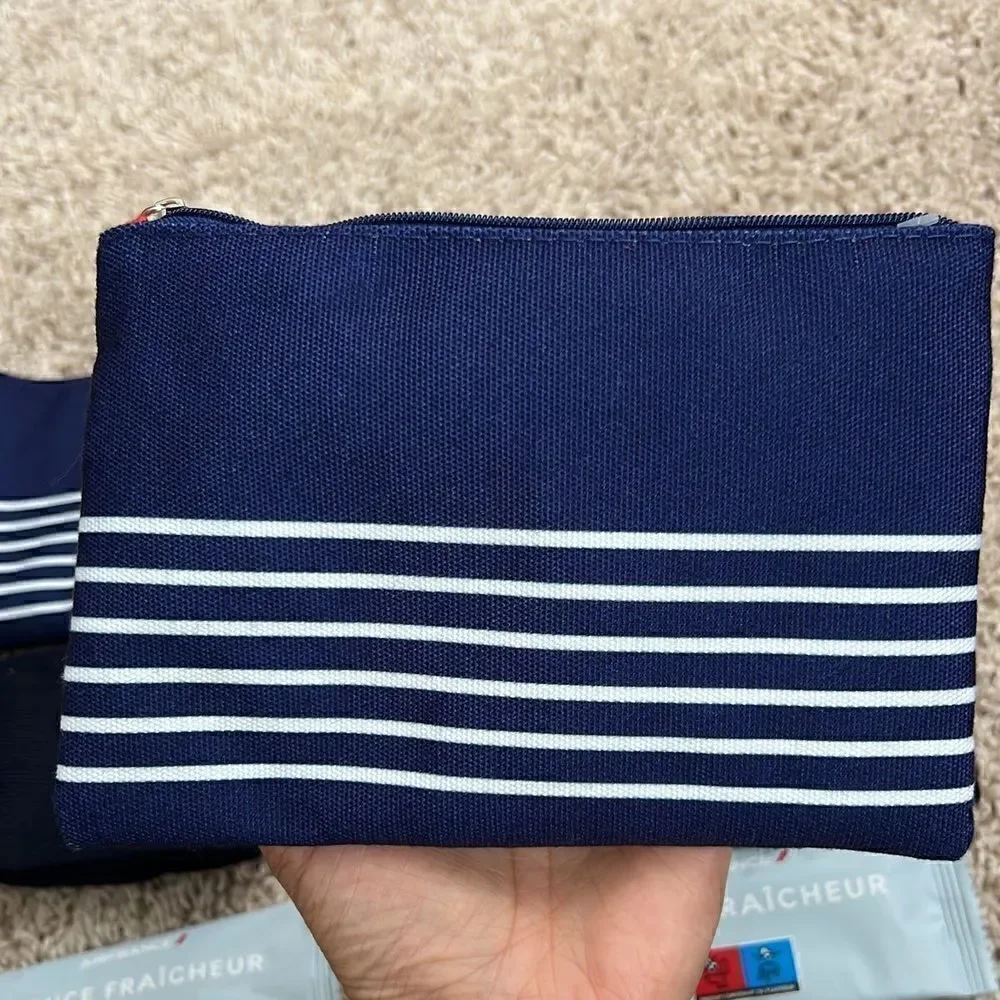 2 Air France Amenity Comestic Toiletry Bag Pouch